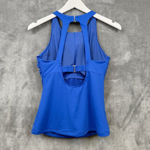 ATHLETA Maldives High Neck‎ Swim Tank Underwire Tankini Yacht Blue Sz 34D/DD - Picture 6 of 12